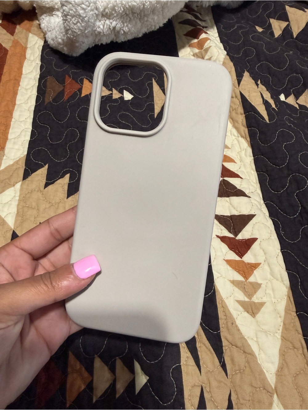 Neutral Beige IPhone 16 Pro Max Silicone Phone Case MagSafe